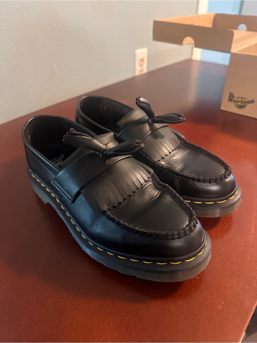 Dr. Martens Black Vegan Leather Tassel Loafers